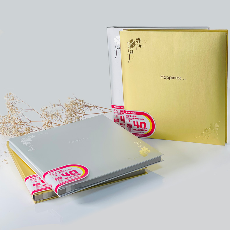 NCL Self-Adhesive Wedding Album / Photo Book (Soft Metallic Gold/ Silver)