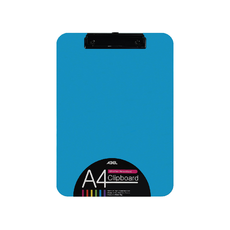 Abel Shatter Resistant Plastic Clipboard A4
