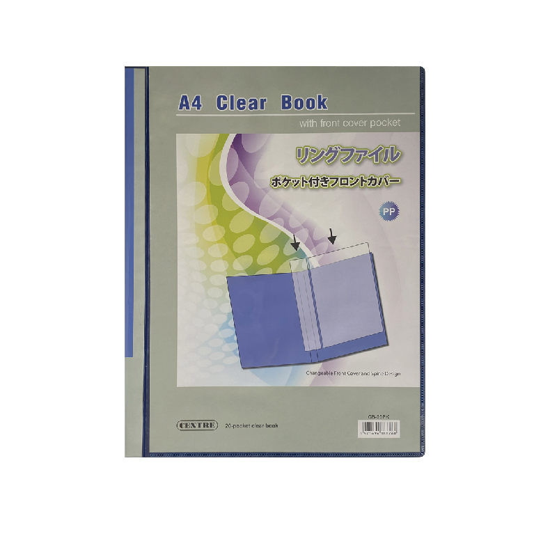 Centre Clear Holder Clear Book A4 with Front Cover Pocket