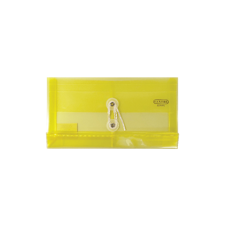 Centre Transparent Clear Document Holder / Data Envelope (With String) - B5