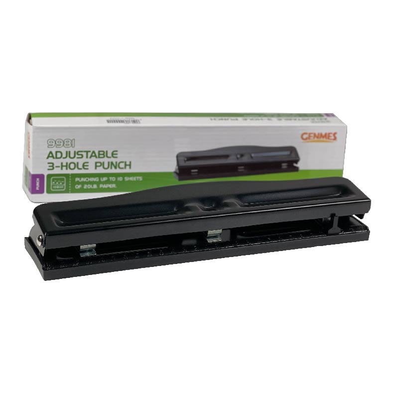 Genmes 3-Hole Punch Adjustable