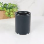 La Vida Faux Leather Pen Holder Round