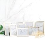 4R/5R Photo Frame White Epoxy With Gold Trimmings
