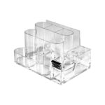 HT Desk Organiser with Tape Dispenser Clear