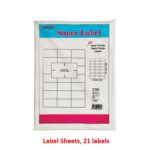 Centre Super Label Labe Sheets