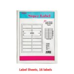 Centre Super Label Labe Sheets