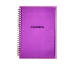 Palette A5 Coloured Paper Spiral Notebook Purple